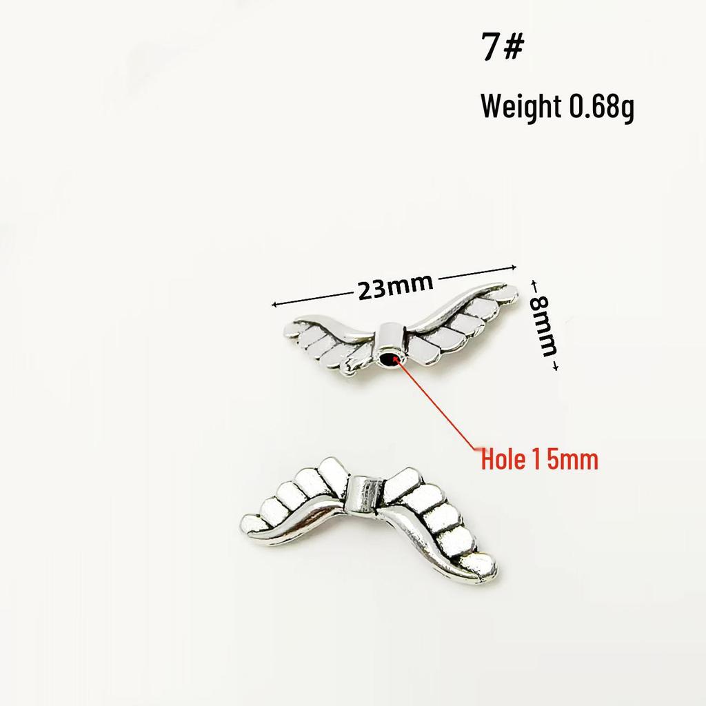 Tibetan Silver Angel Wing & Butterfly Feather Beads for Handmade Jewelry & DIY Accessories
