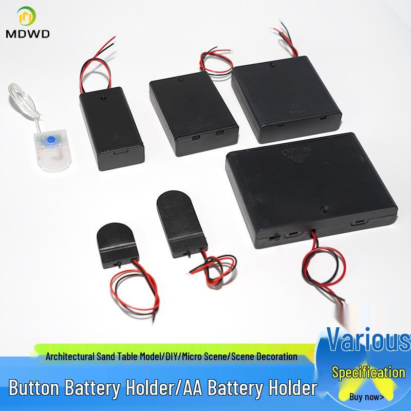 

Multi-Voltage Battery Box with Switch and Cover for LED Light Wiring (3V/4.5V/6V/9V)