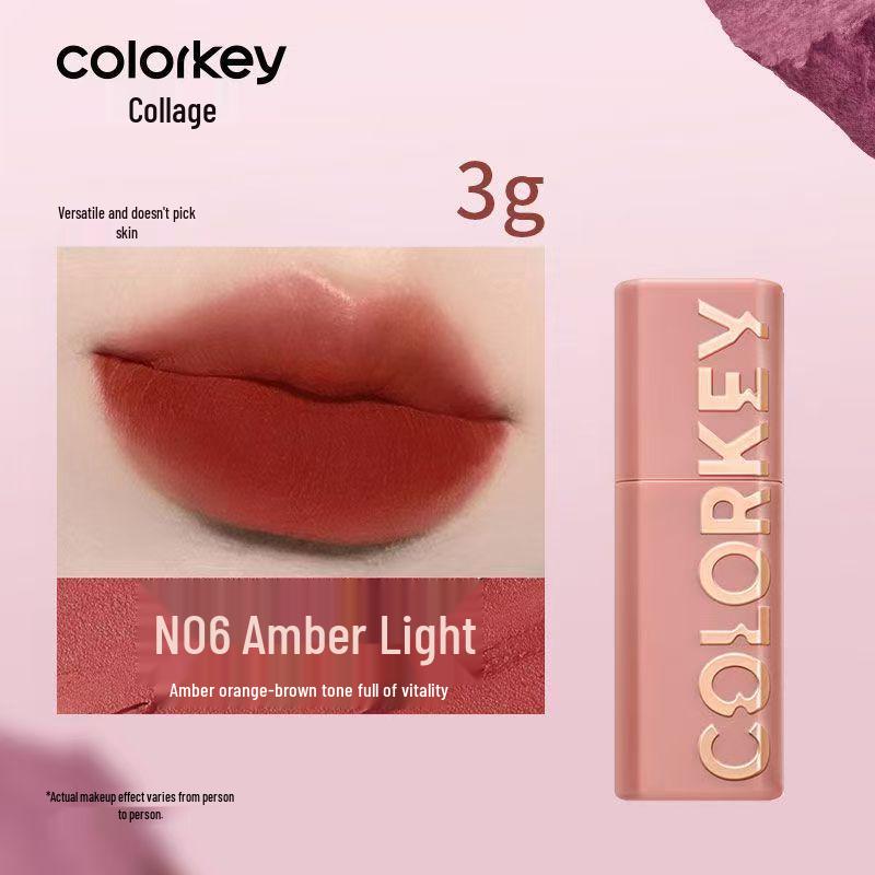Матовая губная помада-мусс Colorkey: Осенне-зимний бархатный блеск для губ с какао