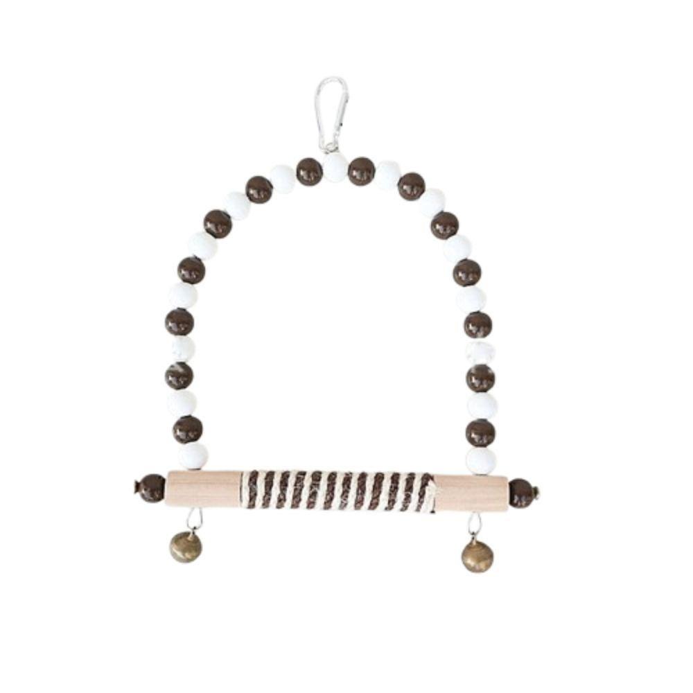 Bell Perch Bird Swing Toys Paw Grinding Parrot Standing Stick Hammock Parrot Pole Climbing