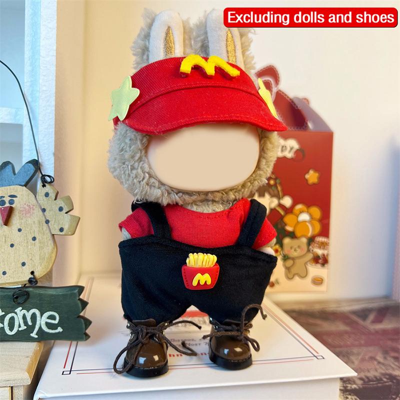 Labubu Clothes Outfit Accessories For 17Cm Vinyl Labubu Plush Doll'S Sports Leisure Suit Plush Toy Clothes Replacement Set