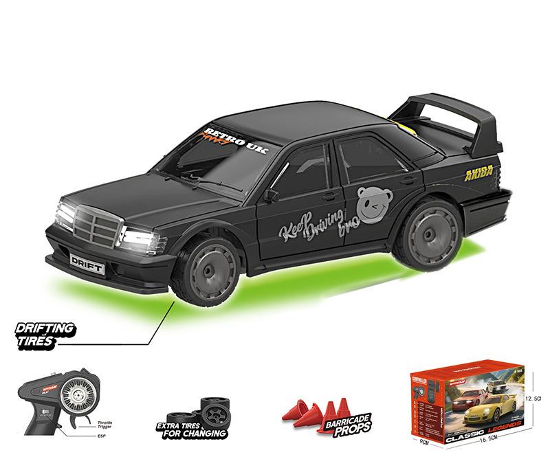 MAV2  Whoosh 1:43 Mini High Speed Drift 4wd Led Racing Car For Mazda Rx7 Subaru Kids Remote Control Car Model Toy Ges