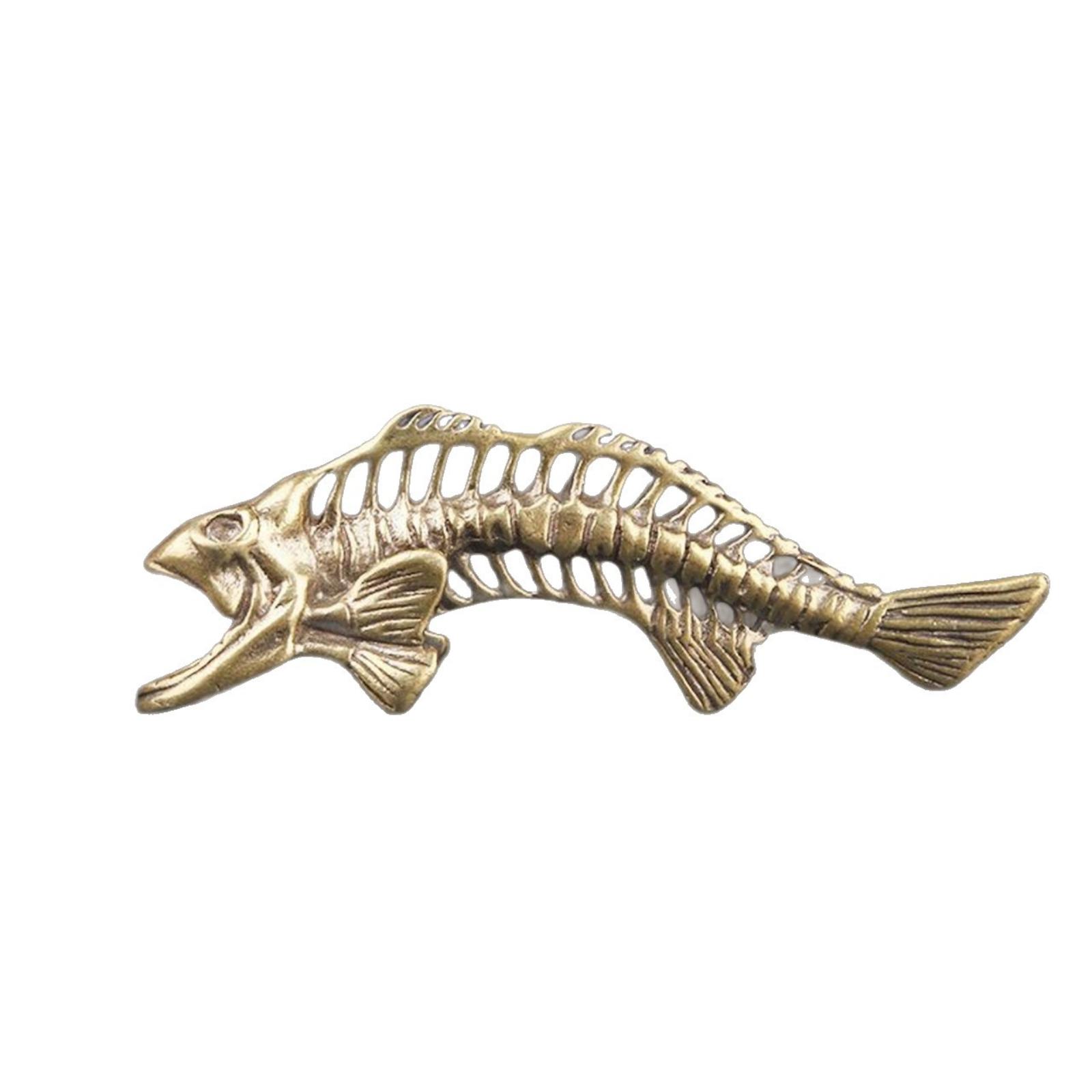

Animal Alloy Fishbone Keyring Pendant Cross ,Border Europe & America Personalised Charm Biological Ornament One Size жовтий