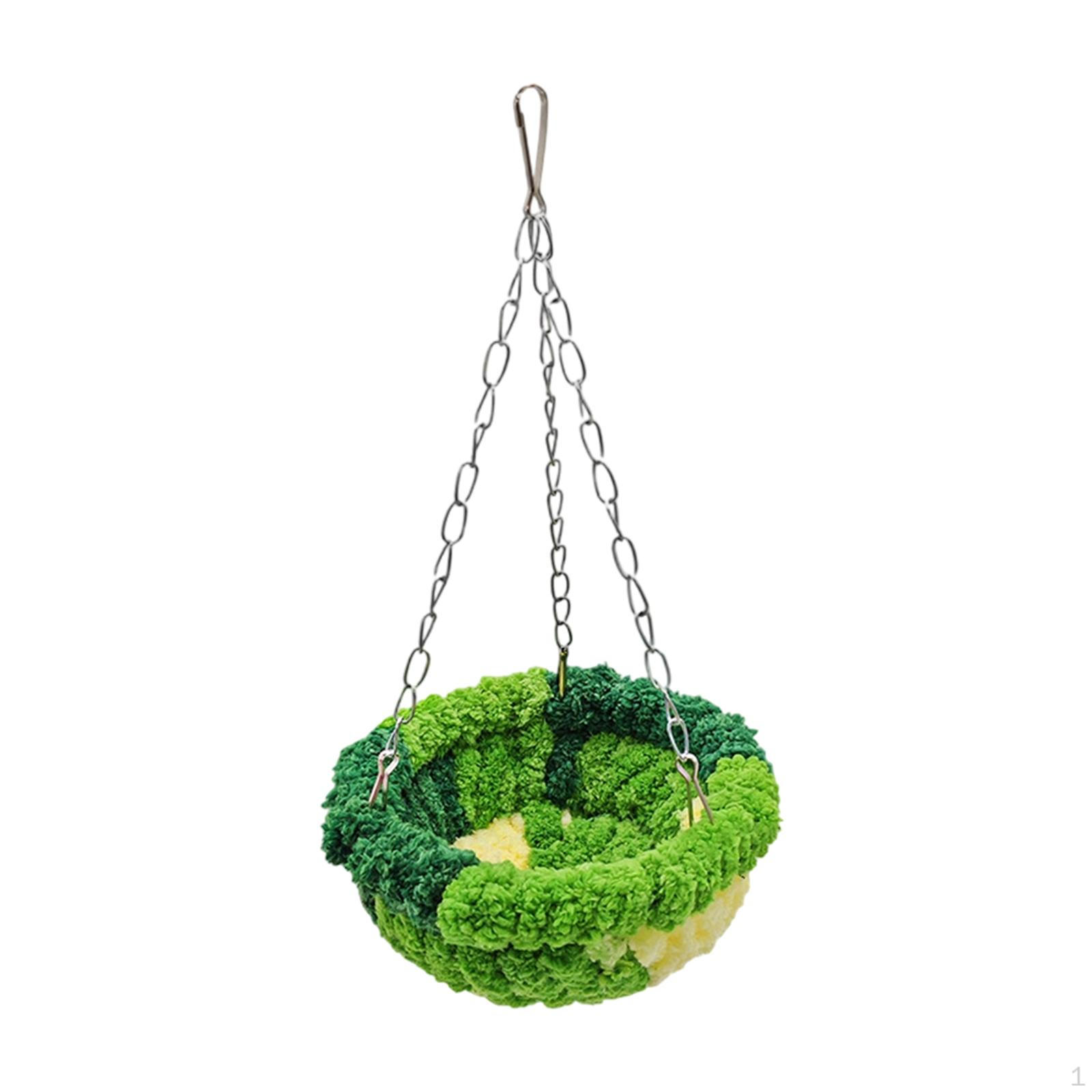 

Nest Bed, Hanging Bird Hammock, Comfortable Cage Accessory, Breeding Bed for Parrots, Lovebirds, зелёный