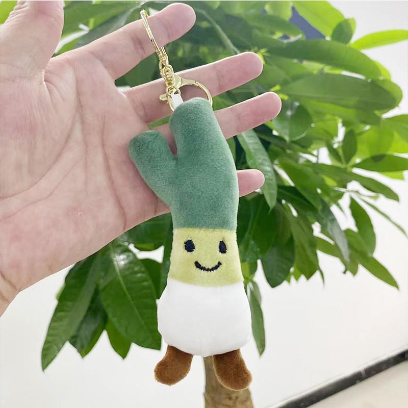 Plant Shaped Whimsical Plush Keychains In Broccoli Cabbage Corn And Bamboo Shoot For Ages All