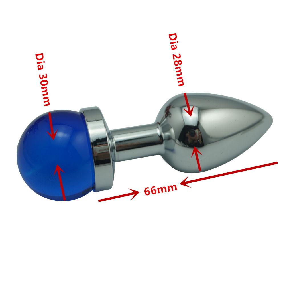 Metal Micro Glass Bead Anal Plug Butt Plug Adult Sex Health Care Sexy One Piece