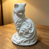 Minimalist Elegant Cat Statue 3D Printed Feline Figurine Modern Desktop Ornament for Bedroom Living Room Office Desk Decor