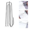 20Pieces Stainless Steel Curtain Hook Four Prongs Folding Hook for Stable Shower Curtain Hanging