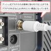 4K/8K compatible antenna cable, 10m, white, S4CFBAL 4C coaxial cable, L-shaped plug (plug-in type) - straight plug (plug-in type), FNT-4CZ-100WSL, for