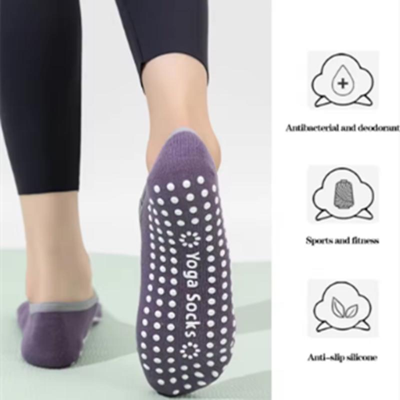 3 Perechi Șosete Profesionale Femei Yoga Silicon Antiderapant Balet Pilates Șosete Femei Fără Spate Respirabile Bandaj Șosete Sport Yoga