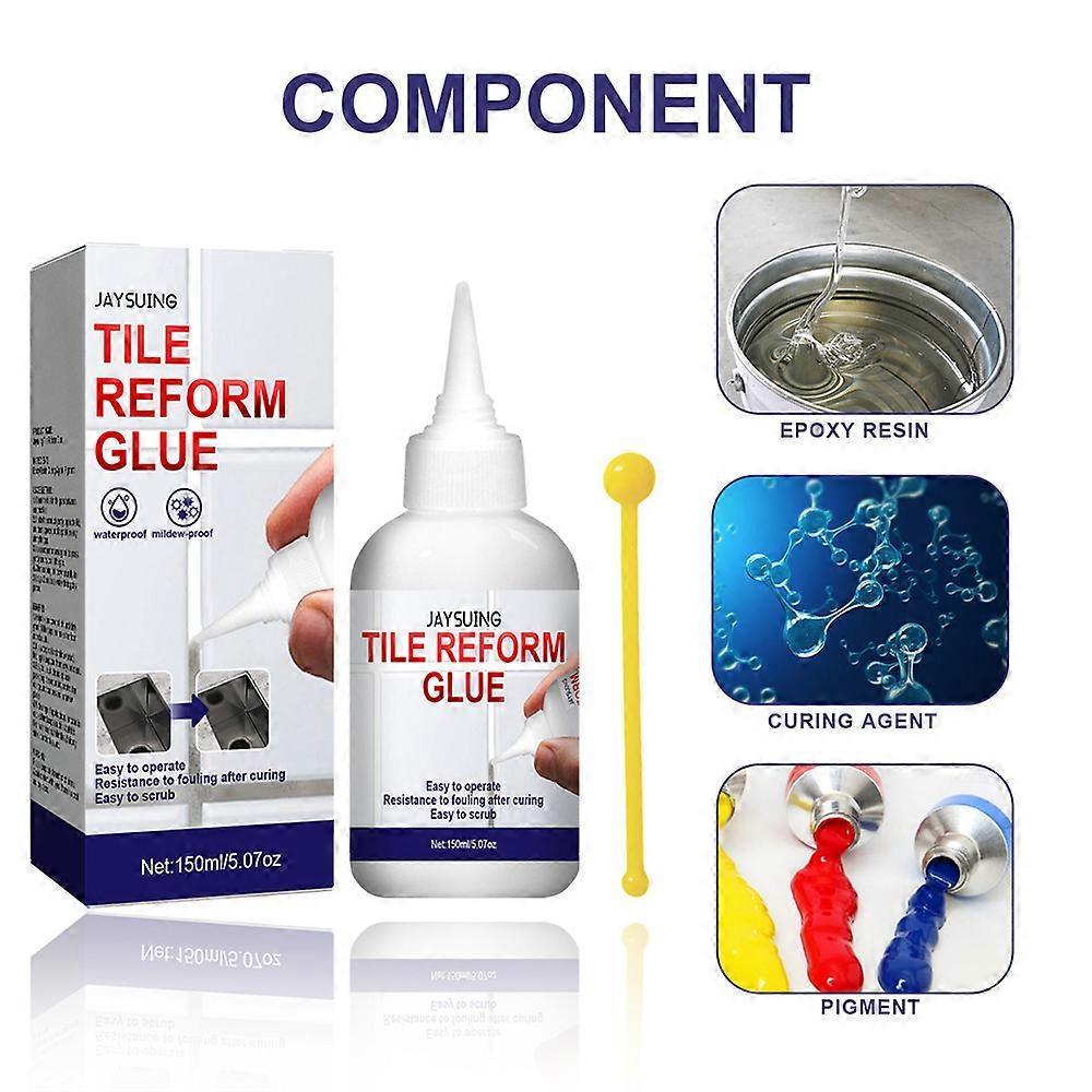 Tile Caulking Agent Glue To Repair Floor Tile Gaps Caulking Agent Kitchen And Bathroom Special Waterproof And Mildews Proof White Caulking Agent 150ml
