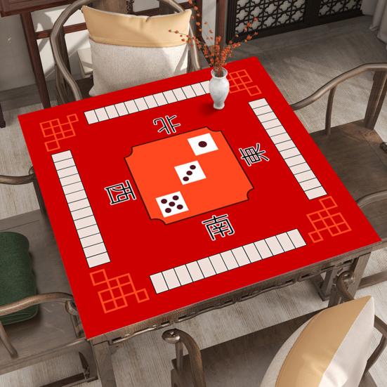 Mahjong-Tischmatte, Poker, Domino, Mahjong-Kacheln, Kartenbrettspiel, rutschfest, Geräuschreduzierung, quadratische Mah-Jongg-Tischdecke, Spielmatte