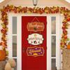 Wooden Door Sign, Farmhouse Autumn Hanging Decor  with Turkey Acorns, 3-Section Waterproof Porch Wall Sign, Prestrung Cotton Rope for Thanksgiving