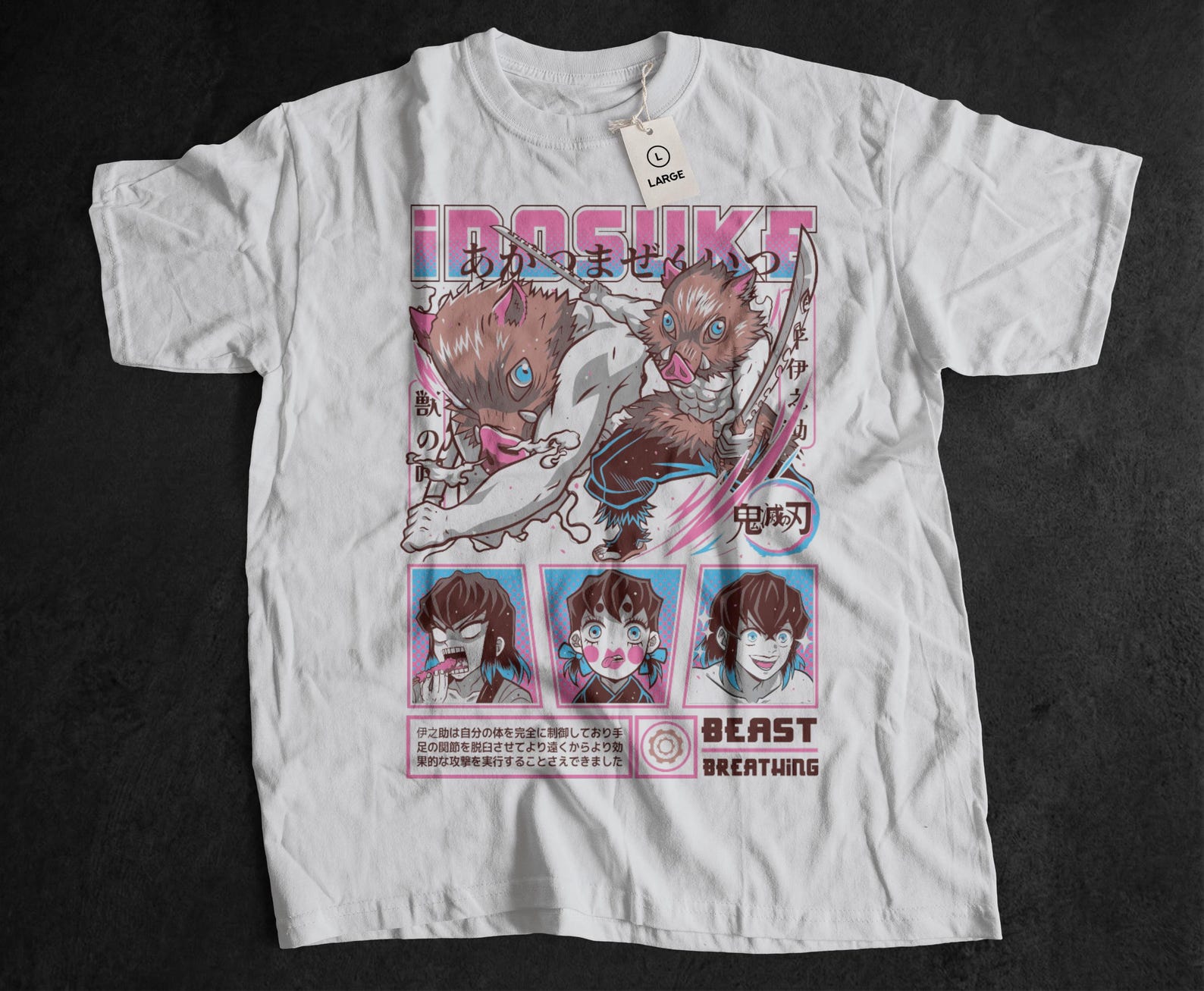 Unisex Samurai Anime Tee, Japanese Manga Top, Action Series Shirt, Otaku Gift, Top 130