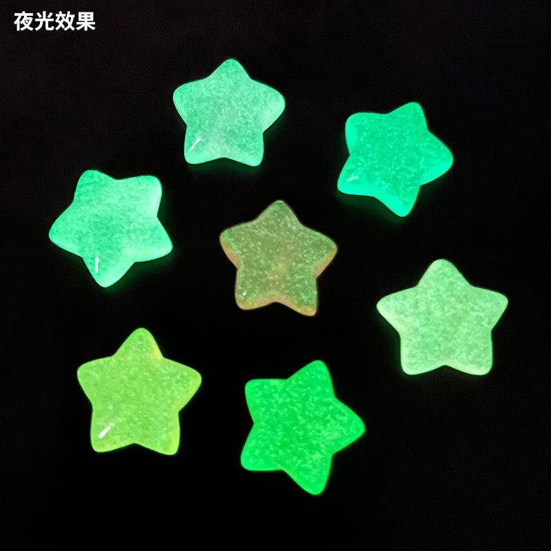 Handicrafts Sewing Products Luminous Star Resin Charm DIY Phone Case Crafts Mixed Color