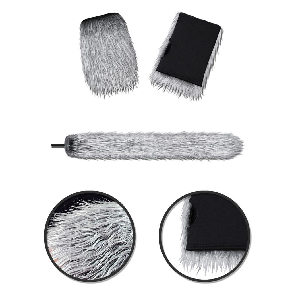 Werwolf Wolf Kostüm mit Handschuhen, Wolfsmaske und Schwänzen Alles in Einem Verkleidungs-Zubehörset für Erwachsene Kinder