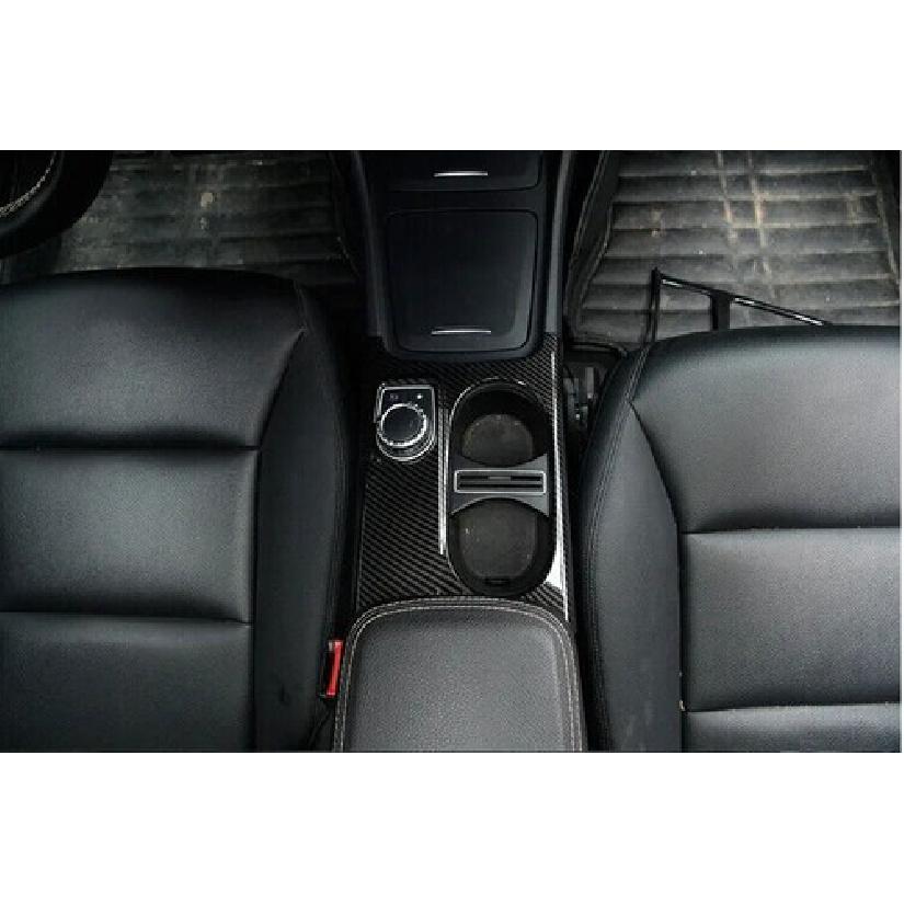 Carbon Style Car Cup Holder Cover Trim For Benz CLA GLA  A Class C117 X156 W176