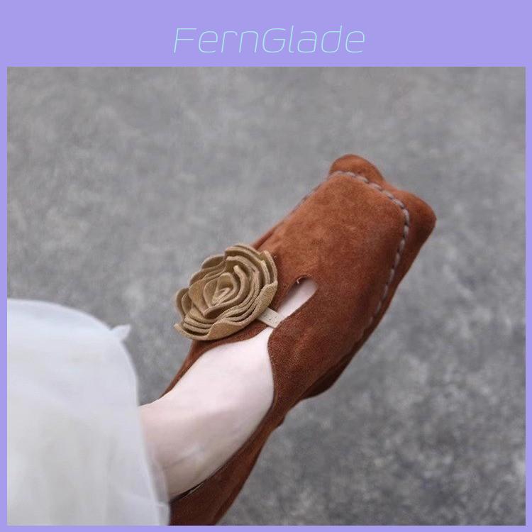 Vintage Floral Loafer With Pu Material For Casual Daily Wear Women