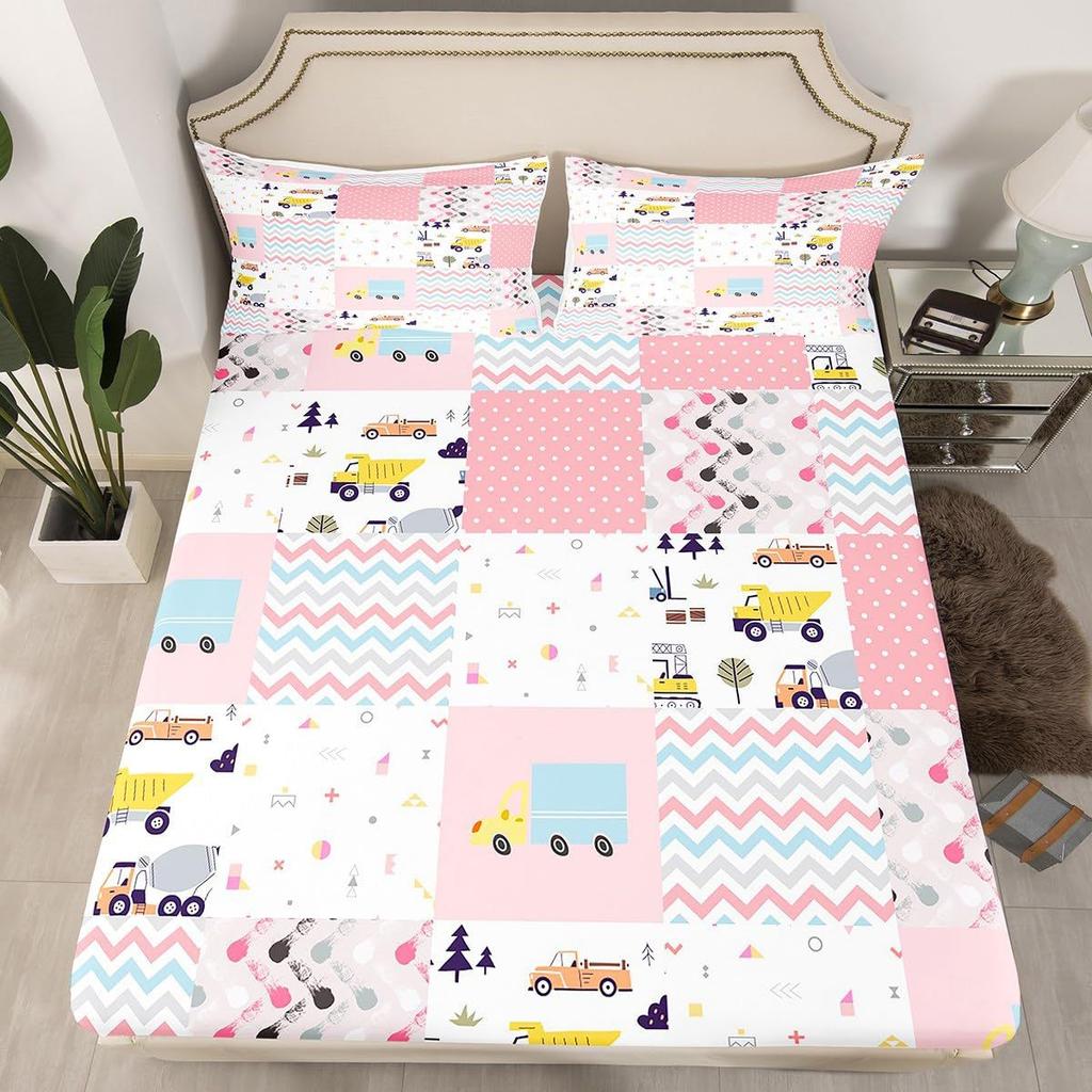 Striped Pattern Bed Hat Three-Piece Digital Printing Bedding Bed Hat Three-Piece Set Children And Adults