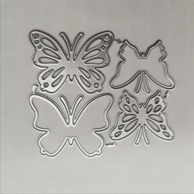 4 PCS/Batch DIY Card Mold Photo Album Embossed Butterfly Metal Cutting Paper Book Craft School Supplies Border Template