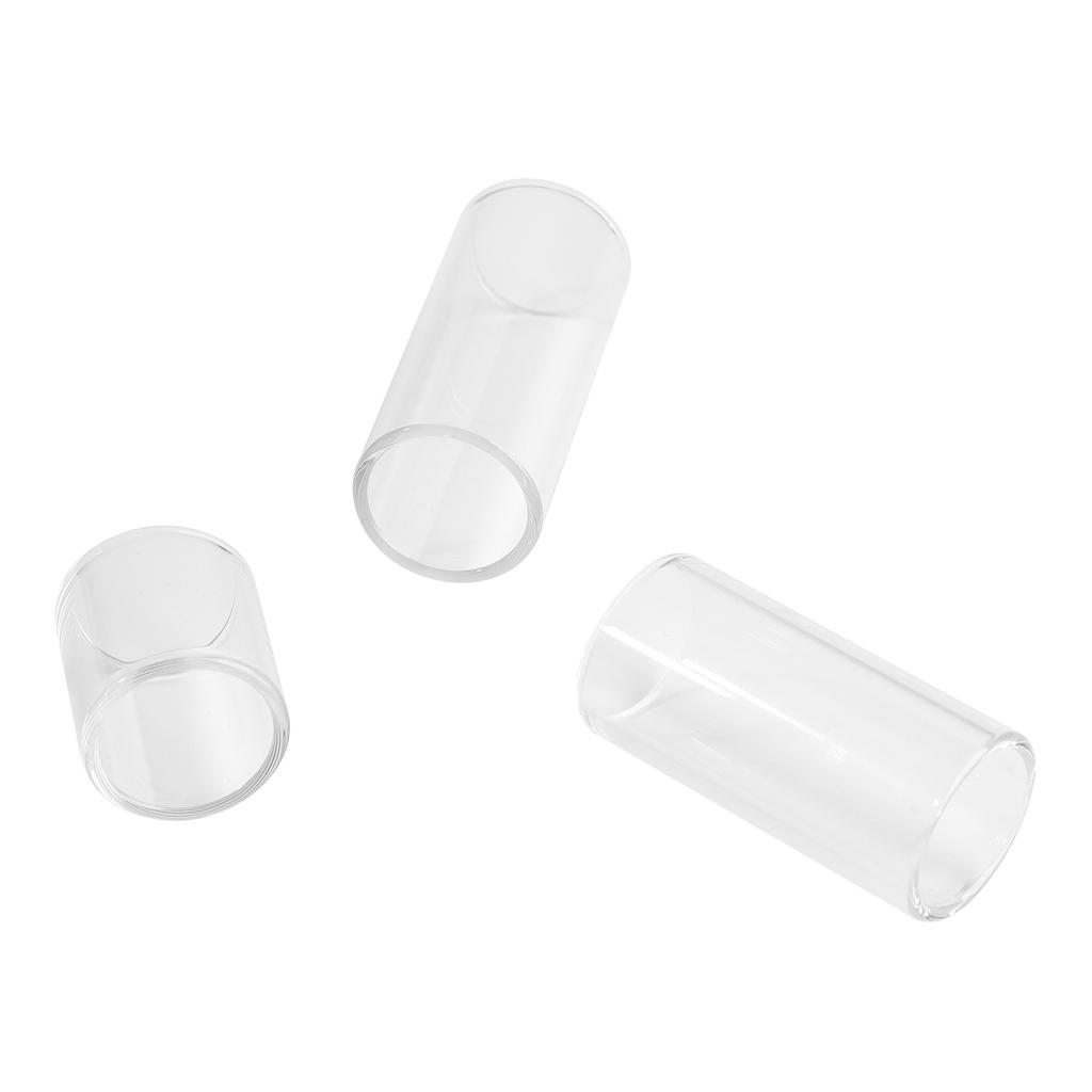 3Pcs Guitar Slide Glass Finger Slider Instrument Accessory for Playing Performance