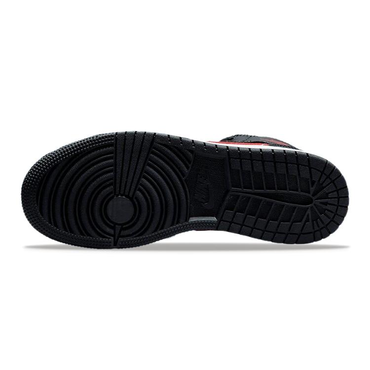 Jordan Air Jordan 1 Mid Black Fire Red GS 554725-079