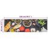 VidaXL Tapis de cuisine lavable impression vin dîner 45x150 cm velours 136552