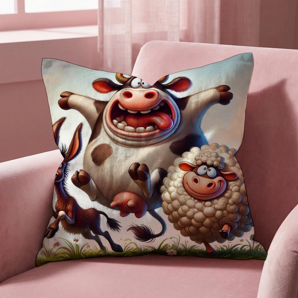 Lustiger Lamm Kissenbezug Mehrzweck-Kissenbezug für Zuhause & Auto - Wendbar, Weich & Langlebig für den täglichen Gebrauch