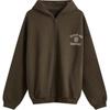 Fear of God Essentials Fleece Full Zip Hoodie Brown Men Tops 192HO246245F