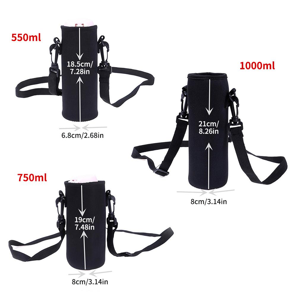 550ml/750ml/1000ml Strap Cup Cover Insulated Water Cup Cover Cup Cover Protective Sleeve Rope Insulated Cup Bag