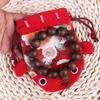 Cartoon Animal Canvas Flower Drawstring Bag  Large Capacity Gold Fish Shape Handbag Coin Purse Wedding Candy Bag