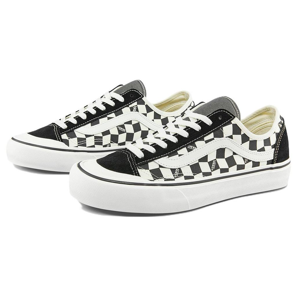 Vans Style 136 Decon VR3 SF 'Checkerboard - Black Marshmallow' (Unisex) Black / Marshmallow Skateboard Shoes VN0A4BX91KP