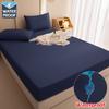 Waterproof Mattress Pad Cover Breathable Washable Bedspreads Healthy Anti-bacteria Anti-mite Fitted Double Bed Sheet (Without Pillowcase)