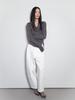 VISUS Cotton Belted Pants_White