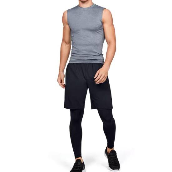 Erkekler Sahte Iki Parçalı Spor Pantolon Spor Jogger Eğitim Hızlı Kuru Sıska Şort Pantolon Spor Salonu Kısa Egzersiz Tayt Tayt Eğitim Joggers