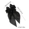 Sequined Ribbon Hair Bows Hair Styling Accessory for Daily and Special Event Sparkling Hair Clip for Women Girl Party Wear