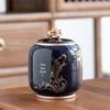 Chinese Style Fish Leaping Dragon Gate Tea Storage Jar