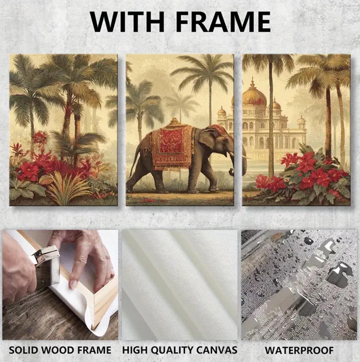 Слон Юго-Восточная Азия Настенная роспись: Декоративное масляное полотно на раме из сосны для гостиной. 15x20