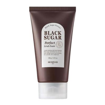 [Skin Food] Black Sugar Perfect Scrub Foam Exfoliating & Deep Cleansing Face Wash – 180g