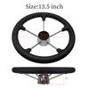 5 Spoke 11/13/15 Inch Stainless Steel Destroyer Steering Wheel Non-Slip Black Foam Surface Boat Accessories