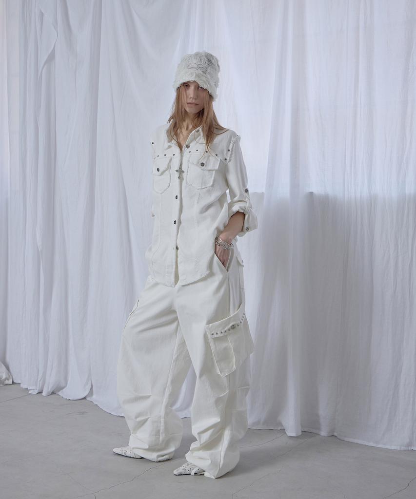 Aesimeteuli Crown Structured Pocket Pants / Ivory