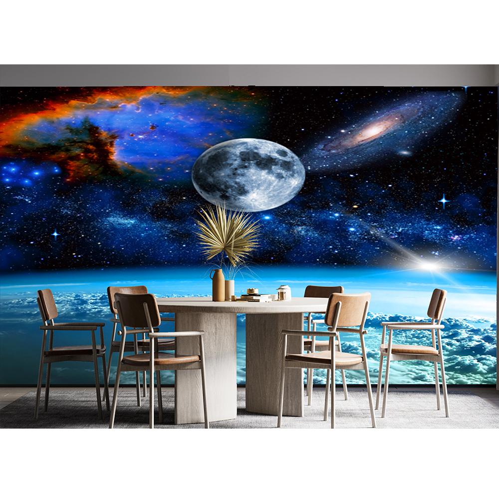 

Planets Wall Mural Removable Solar System Large Wallpaper For Living Room Dining Room Bedroom galaxy space Wall Mural 200 cm(W) x 140 cm(H)