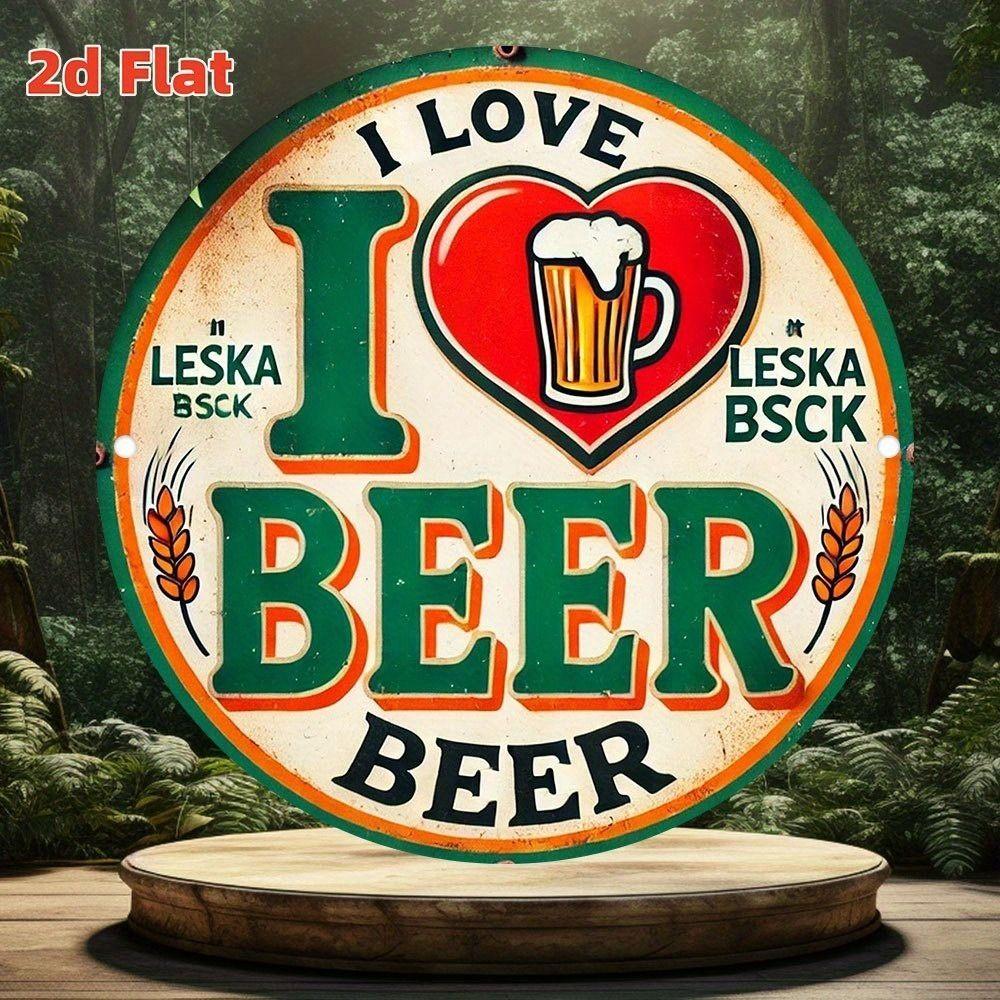 Segno in Latta Metallico Birra Decorazione Murale 20x30cm