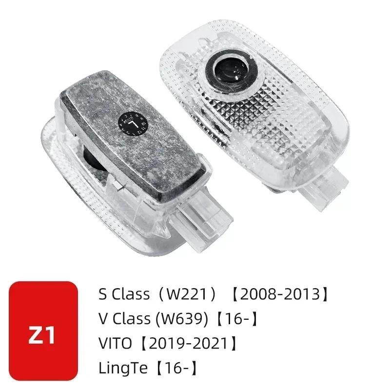 2 Stück Auto Tür Logo Projektoren LED Lampe Willkommensleuchten für Mercedes Benz X204 W168 W245 W215 W164 W209 R171 R172 W240 W210 W222