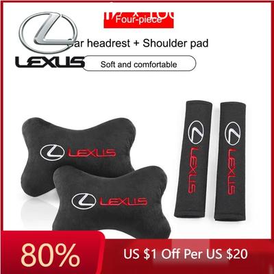 2026 Hot Interior Stickers Embroidery Car Seat Neck Pillows Seat Belt Cover For RX330 IS250 Ct200h ES300h RX350 IS300h NX3
