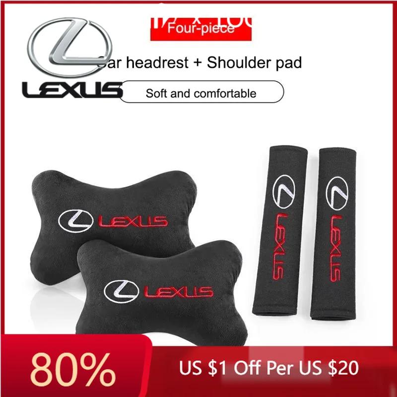 2026 Hot Interior Stickers Embroidery Car Seat Neck Pillows Seat Belt Cover For Lexus RX330 IS250 Ct200h ES300h RX350 IS300h NX3