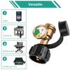 Propane Tank Gauge Level Indicator Color Coded Universal Propane Gauge Gas Pressure Meter Brass Propane Gas Gauge for BBQ Grill