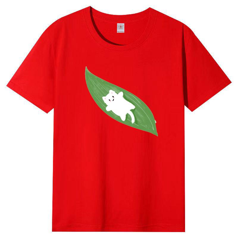 Damen Sommer Beliebtes Kurzarm-T-Shirt Baumwolle Atmungsaktiv Lockeres Oberteil Bedrucktes T-Shirt Lässig