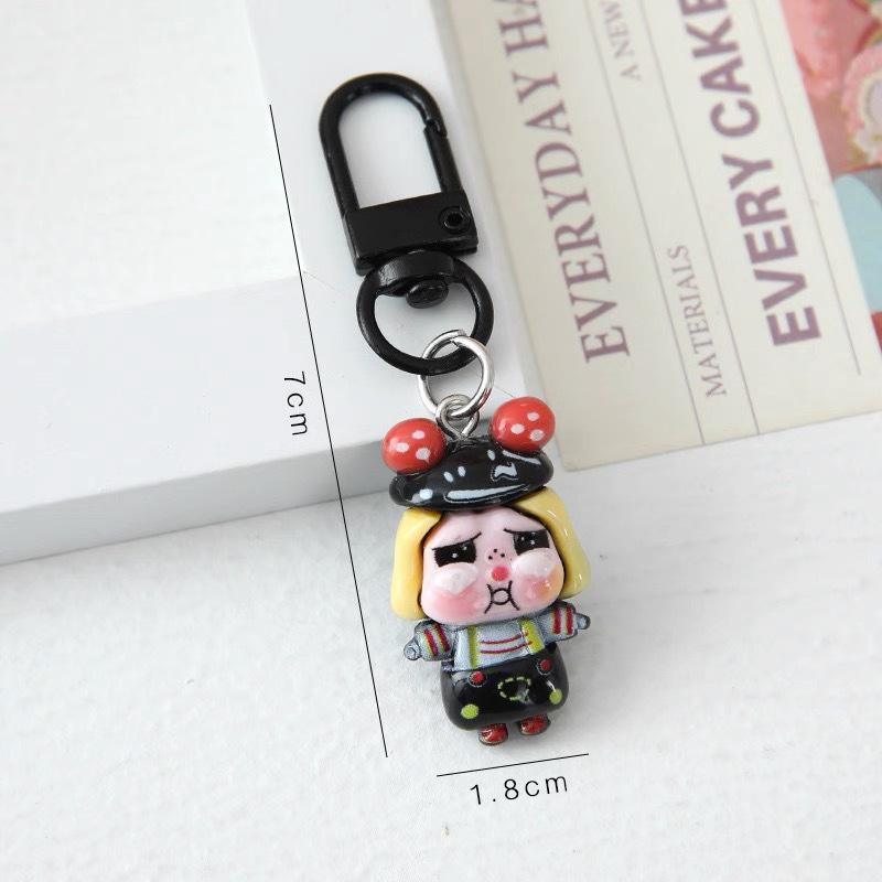 Cute Cartoon Resin Crying Girl Keychain - Doll Pendant for Bags, Backpacks, and Phones - Ideal Student Couple Gift