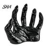 Black Matte Halloween Claws Decoration, Wall Mounted Creepy Hands, Spooky Claw Ornament, Gothic Photo Props Prop for Haunted House Party, Dark